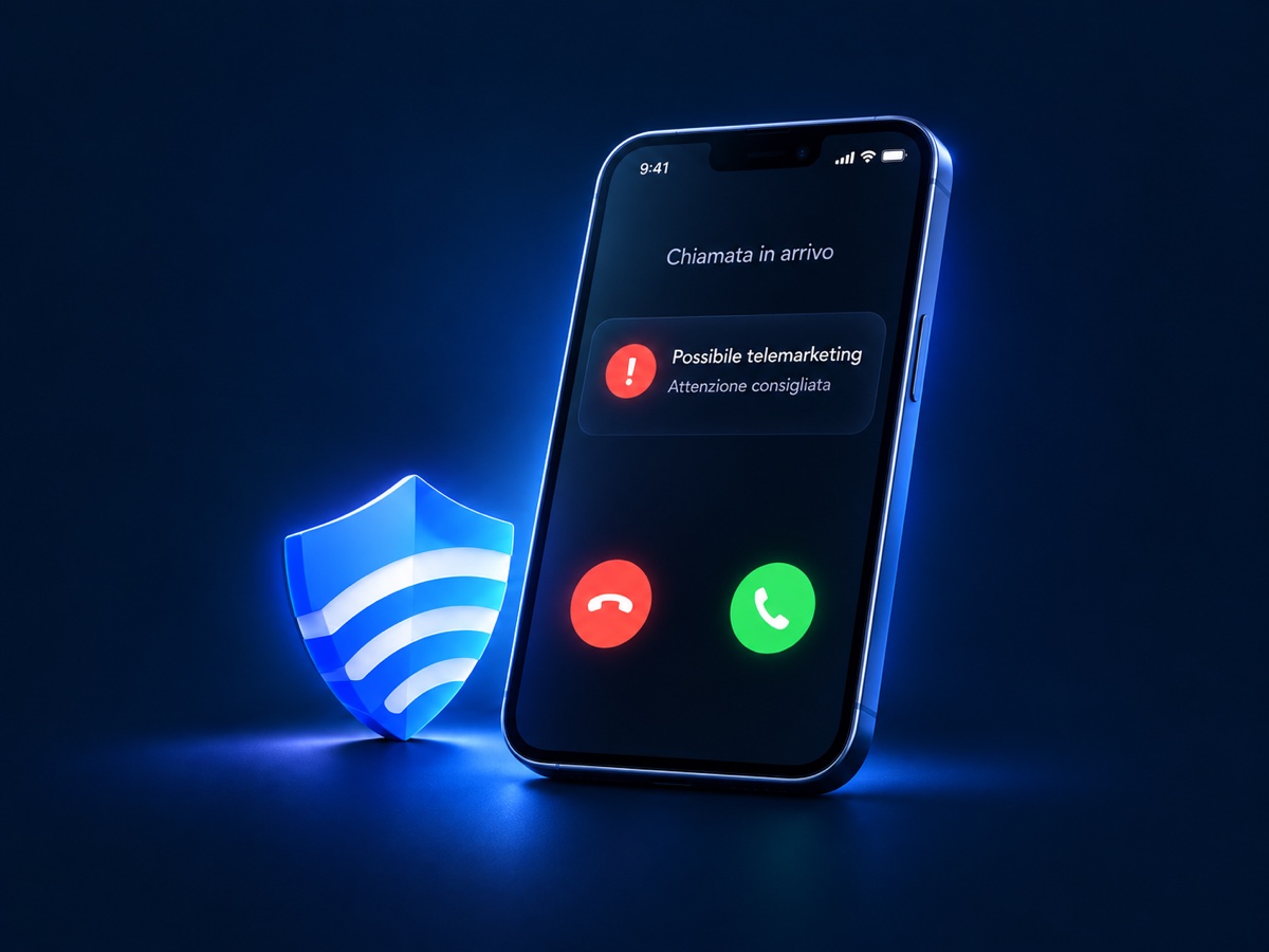 Anteprima di una chiamata segnalata come possibile telemarketing